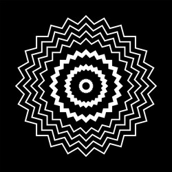 circle zig zag lines pattern vector image