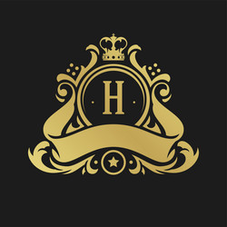 luxury monogram logo template object Vector Image