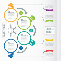 Prpart of the report with icons set infographic vector