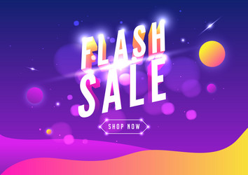 flash sale online shopping poster or flyer vector