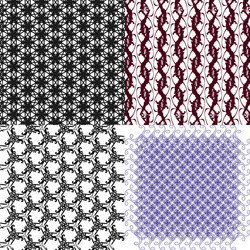 geometric patterns tiling set of abstract vintage vector image