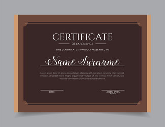 Modern certificate template design layout vector