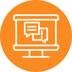 qa session line circle style icon design vector image