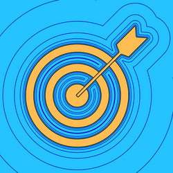 target with dart sand color icon vector image