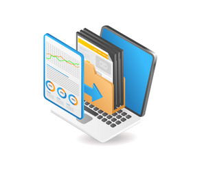 analysis computer server data performance vector image