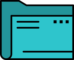 folder archive computer document empty file vector image