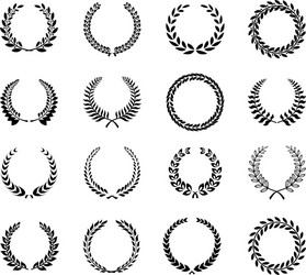 Laurel wreaths set Royalty Free Vector Image - VectorStock