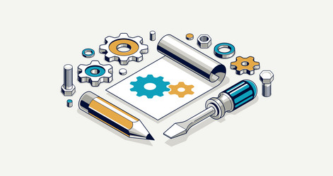 mechanical engineering project in embodiment vector image