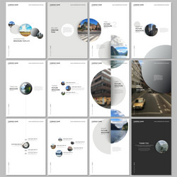 minimal brochure templates with colorful gradient vector image