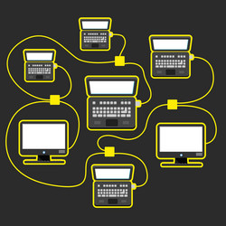 Modern Computer Network Diagram vector image