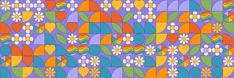 seamless pattern with simple geometric vector image