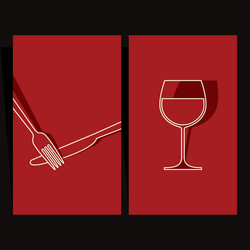 wine list and menu design vector image