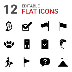 12 mark icons vector