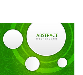 Abstract green background with leaves Royalty Free Vector