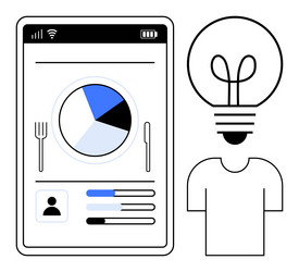 Data Insights Dashboard - User Focus vector image