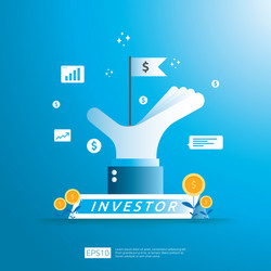 Financial business investor funding concept vector