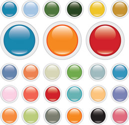 Glossy Color Buttons vector image