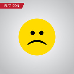 Isolated frown flat icon sad element can vector