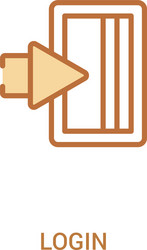 Login concept 2 colored icon simple line element vector