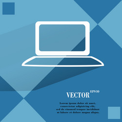 notebook flat modern web button vector image