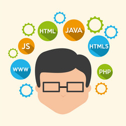 programming language vector image