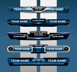 Live scoreboard graphic Royalty Free Vector Image