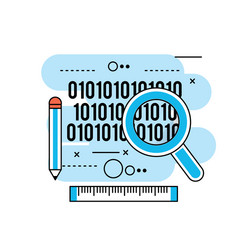 website process information to programming vector image
