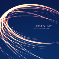 Abstract golden lines with glow effect Royalty Free Vector