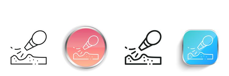 blowing icon thin linear regular and button style vector image