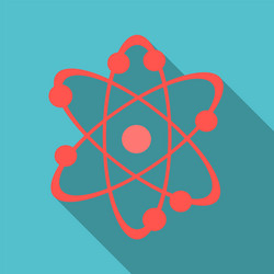 icon structure of the nucleus atom around vector image