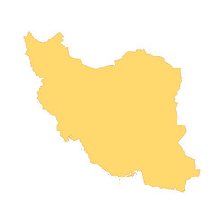 iran map color line element border of the country vector image