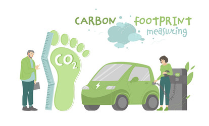 Reduce your carbon footprint landscape vector