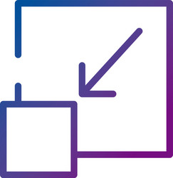 arrow video content button gradient style icon vector image
