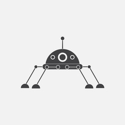 Black icon on white background spaceship vector