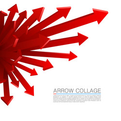Exploding Red Arrow Burst vector image