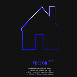 Home flat modern web button and space for your vector