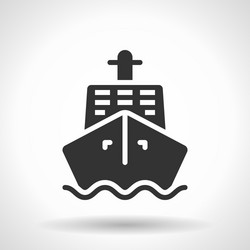 monochromatic ship icon with hovering effect vector