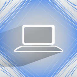 notebook flat modern web button vector image