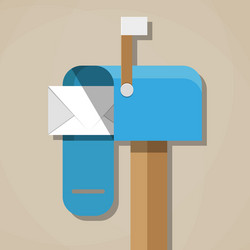 opened mailbox with regular mail vector image