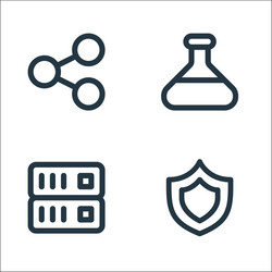 user interface line icons linear set quality vector image