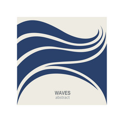 Water wave logo abstract design cosmetics surf vector