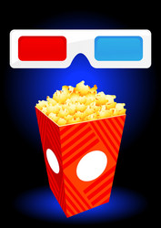 3d movie objects vector image