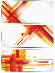 Set of abstract colorful web headers and cards vector