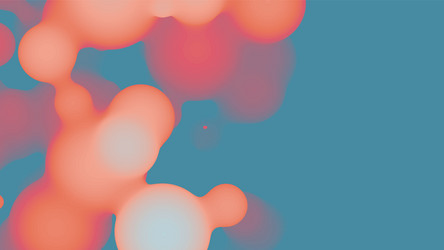 Abstract 3d fluid metaball shape with colorful vector