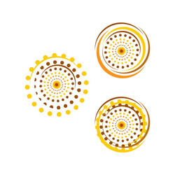 abstract motif with circles dot pattern circular vector