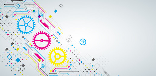 abstract technological background with various vector image