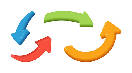 arrow curve motion navigation pointer upward vector image