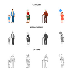 Isolated object character and avatar icon vector