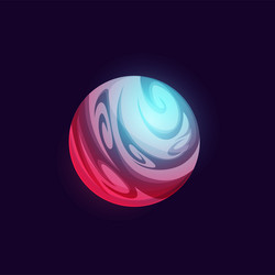 mysterious space planet with foggy surface globe vector image