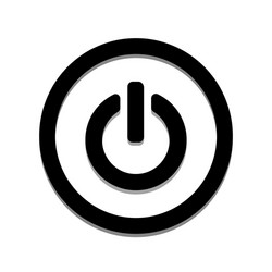 Power Switch Icon - On/Off Web Element vector image